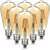 Picture of G&T Filament Light Bulbs, 4W, ST64 Gold, 2700K, AC220V, Warm White, 6Pcs