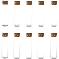 Picture of FUFU Reusable Borosilicate Test Tubes with Cork Stopper, 60ml, 10Pcs