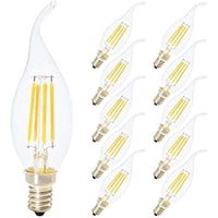 Picture of ESNCO Energy Saving Filament LED Light Bulb, 4W, Warm Yellow, Pack of 10Pcs