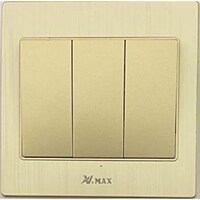 Picture of V-Max 3 Gang High Quality PC Plate 2 Way Switch