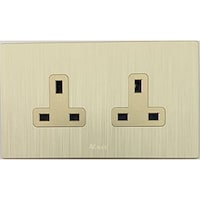 Picture of V-Max Double 13A Socket, Golden Stainless