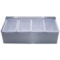 Picture of Grace Stainless Steel Framed Plastic Spice Condiment Box, 4 Compartment