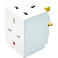 Picture of 3 Way Multi Purpose UK Plug Socket, 13 A, White