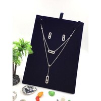 Picture of Sally Zirconia Oval Shaped Design Necklace Set