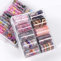 Picture of H Tenghoda Nail Foil Transfer Sticker, Abstract, Pack of 10 Pcs