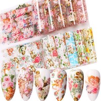 Picture of H Tenghoda Nail Foil Transfer Sticker, Cupids, Pack of 10 Pcs