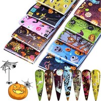 Picture of H Tenghoda Nail Foil Transfer Sticker, Halloween, Pack of 10 Pcs