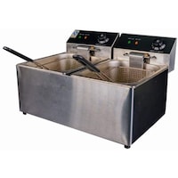 Picture of Commercial Electric Double Deep Fryer, 16 Liter, 220V