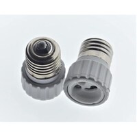 Picture of GU10 to E27 Base Screw Bulb Holder Adapter, Silver, Pack of 2 Pcs