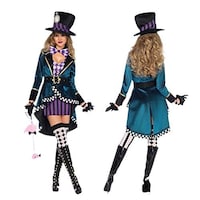 Picture of Gaoshi Women's Delightful Mad Hatter Halloween Costume - One Size
