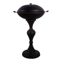 Picture of Al Bawadi Outdoor Round Fire Pit With Cover - Black
