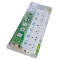 Picture of Universal 6 Way Extension Socket - White