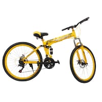 Picture of Land Rover Carbon Steel Frame Foldable Sports Bike, Yellow, 26inch