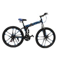 Picture of Land Rover M Best Carbon Steel Foldable Sports Bike, Black & Blue, 26inch