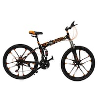 Picture of Land Rover M Best Carbon Steel Foldable Sports Bike, Black & Orange, 26inch