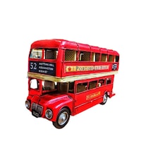 Picture of Dubai Vintage Handmade London Double Decker Bus Model, Red