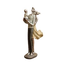 Picture of Dubayvintage Happy Family Figurine Of A Family Of Three Couples Statue