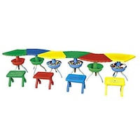 Picture of Preschool Kids Adjustable Plastic Table with Storage, Multicolor, 7050S, Chairs Are Not Included
