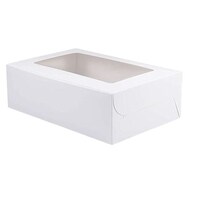 Picture of FUFU Clear Window Cupcake Box with 6 Cavities, White, Pack of 20Pcs
