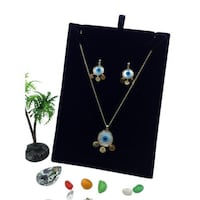 Picture of Sally Zirconia Evil Eye Designed Necklace Set, Gold