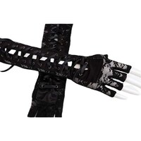 Picture of Antjoint Fingerless Long Steampunk Sexy Lace Gloves - Black