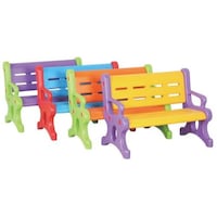 Picture of Children Plastic Bench for Home, Nursery and School, Multi-color 78x48x60cm,  6257