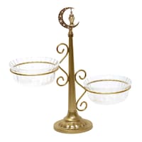 Picture of 2 Tier Decorative Bowl Stand, Gold