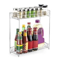 Picture of Stainless Steel Kitchen Spice Organizer 2 Tier Rack
