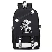 Picture of Compaq Anime One Piece Casual Canvas Backpack, Black & White