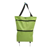 Picture of Cabilock Foldable Shopping Tote Bags With Wheels, Green