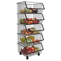 Picture of 5-Tire Iron Multilayer Kitchen Utility Shelves