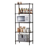 Picture of Irfora Home Organizer 5 Tier Wire Shelves, Black