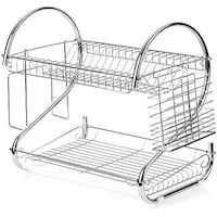 Picture of Home Pro 13 Mm Steel Tube S-Shape Dish Rack, Silver, 16inch