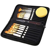 Picture of Artist Paint Brush Set with Carrying Black Case, 17Pcs 