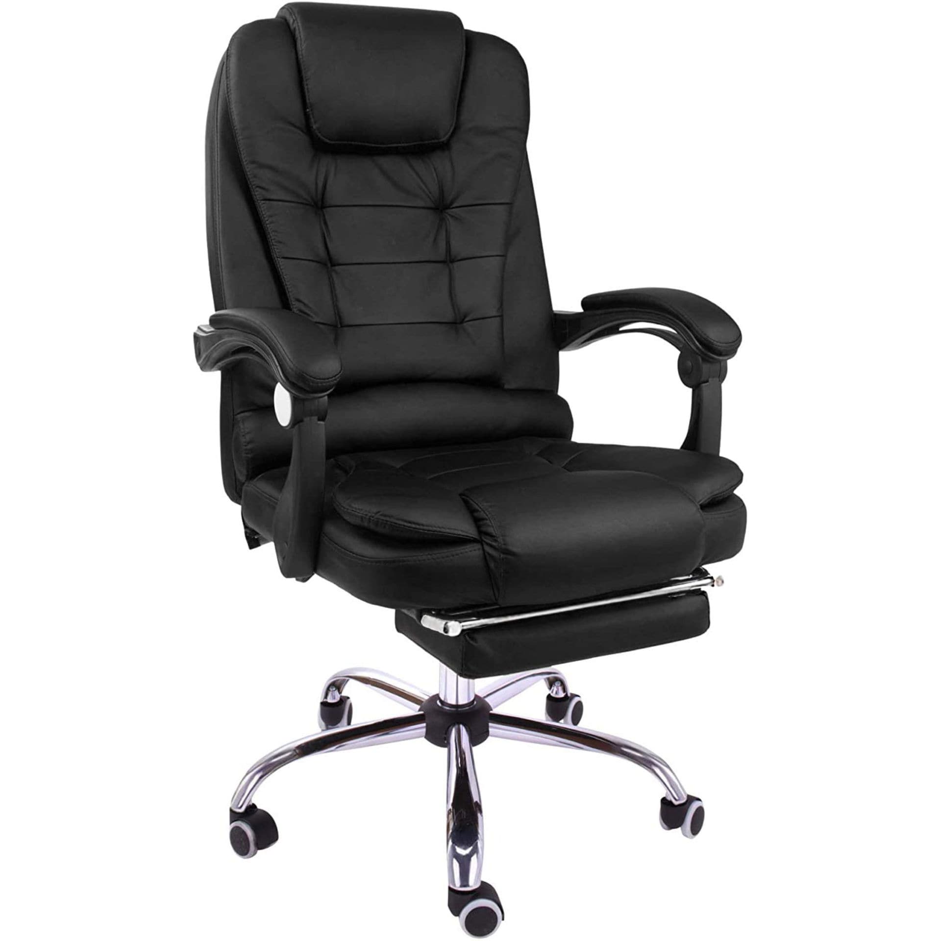 Shop Generic Reclining Adjustable Leather Office Chair - Black | Dragon  Mart UAE
