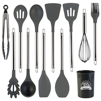 Picture of Retaillia Stainless Steel Kitchen Utensil Set with Holder, Set of 12pcs