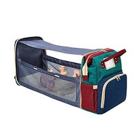 Picture of ProttyLife 3 in 1 Diaper Bag Backpack with Foldable Bed, Multicolour