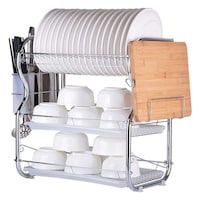 Picture of Jjone Multi-functional 3-Tier Dish Rack, F-Silver