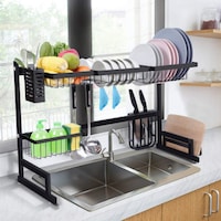 Picture of Dongbuzhipin Over The Sink Dish Drying Rack, Black