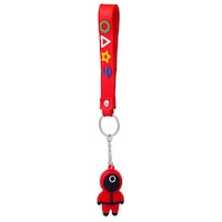 Picture of Squid Games Double Sided PVC Plastic Keychain - Red