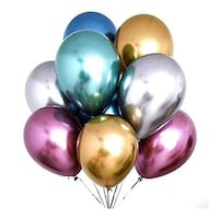 Picture of Metallic Finished Foil Balloons for Party Decoration, Multicolour, 12inch