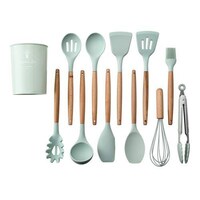 Picture of Docooler Silicone Kitchenware Set with Wooden Handle, 11Pcs