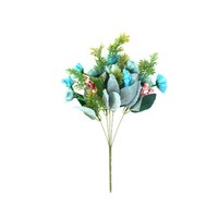 Picture of Stylish Real Touch Artificial Peony Flowers Bunch, Light Blue