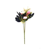 Picture of Stylish Real Touch Artificial Peony Flowers Bunch, Pink and white