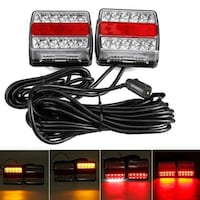 Picture of Powered Magnetic LED American Trailer Towing Light Set with Cable 12v waterproof 12m+2.5m cable length