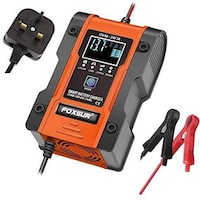 Picture of Powered 12v-6Ah/24v-3Ah  Battery Charger with LCD Display  Intelligent Automatic Battery Charger/Maintainer for Lithium, Lead-Acid, LiFePO4 Batteries FOXER
