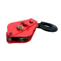 Picture of It-Dasong Single Sheave Weight Lifting Pulley Block, Red, 2 Tons