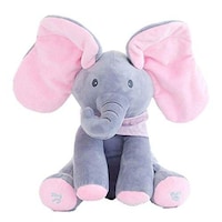 Picture of Skeido Elephant Animated Talking Singing Stuffed Plush Toy, Grey
