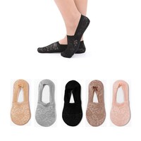 Picture of Aoao Women's Non Slip Cotton Liner Socks, 5 Pairs