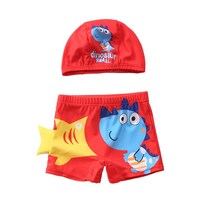 Picture of Aoao Toddler Printed Quick Dry Beachwear with Hat Swim Shorts for kids
